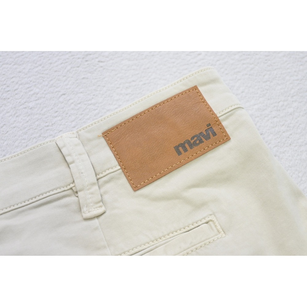 Mavi Chino Shorts Mens 40 Beige Stretch Cotton Flat Front Excellent